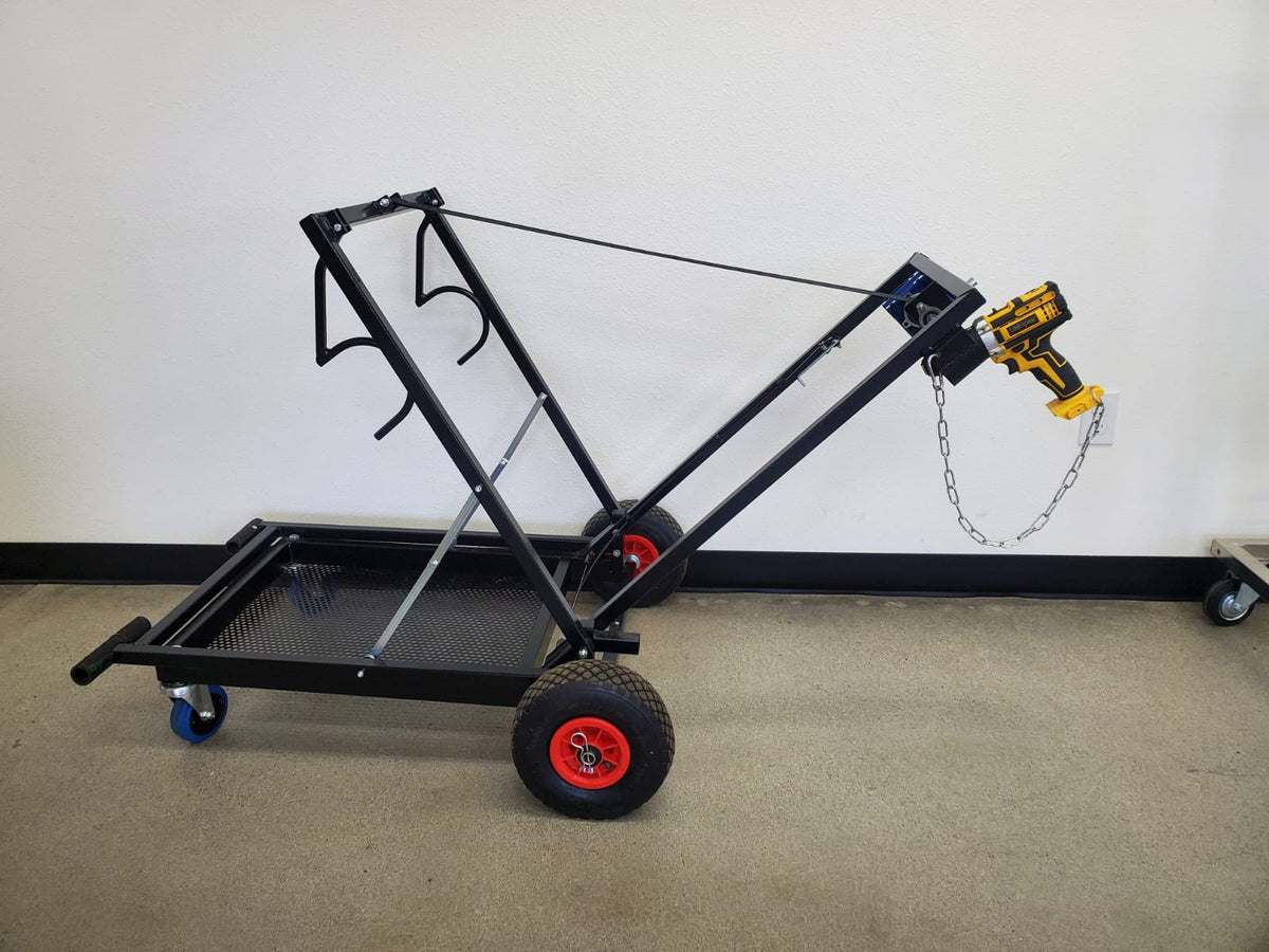 Hand Drill Powered Go Kart IM Black Semi-Automatic Kart Stand With Hand Winch And Hooks **$50 Flat  Rate Shipping**