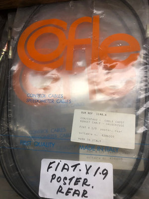 Fiat X19 Rear Trunk Cable - Italian Motors USA LLC