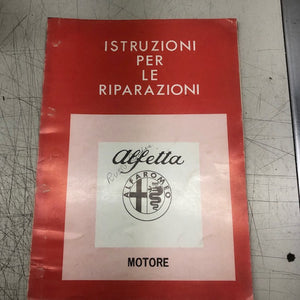 Alfa Romeo Alfetta Repair Manual (in Italian) - Italian Motors USA LLC