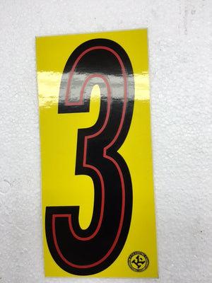 Number Stickers - With Red Outline - Italian Motors USA LLC