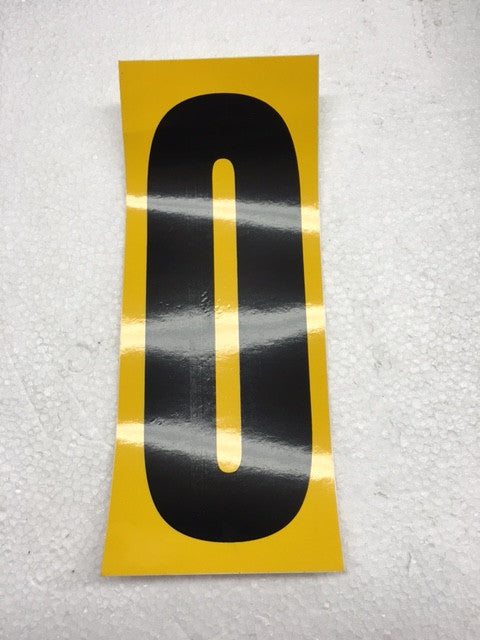 Number Stickers - Black With Yellow Background– Italian Motors USA LLC