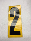 Number Stickers - Black With Yellow Background - Italian Motors USA LLC