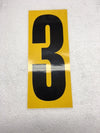 Number Stickers - Black With Yellow Background - Italian Motors USA LLC