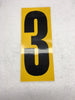 Number Stickers - Black With Yellow Background - Italian Motors USA LLC