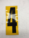 Number Stickers - Black With Yellow Background - Italian Motors USA LLC