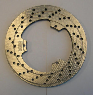 Front Brake Rotor (drilled) - 10mm Thick - Italian Motors USA LLC